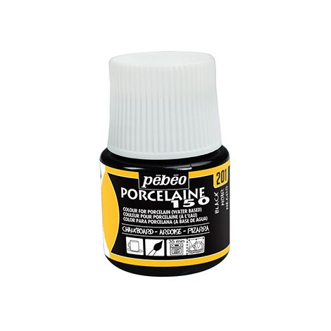 Farba do porcelany/szkła/ceramiki Pebeo Porcelaine150, 201 Chalkboard Black